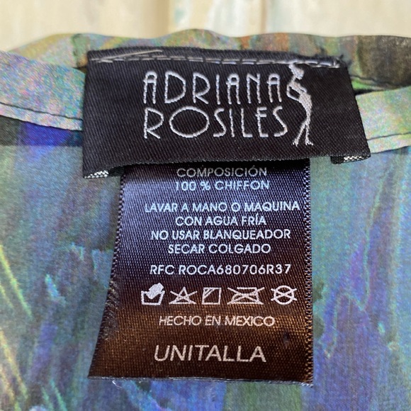 ADRIANA ROSILES Chiffon Caftan O/S - Picture 6 of 8